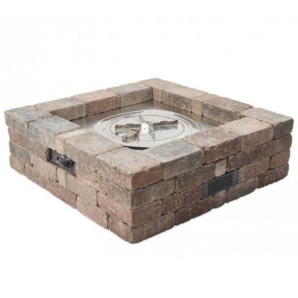Bronson Block Square Gas Fire Pit Kit by Outdoor Great Room - Image 5